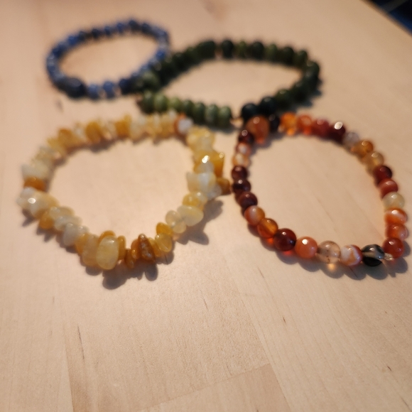 Boho Crystal Beaded Bracelet Stacking Set Of 3 - Picture 6 of 12